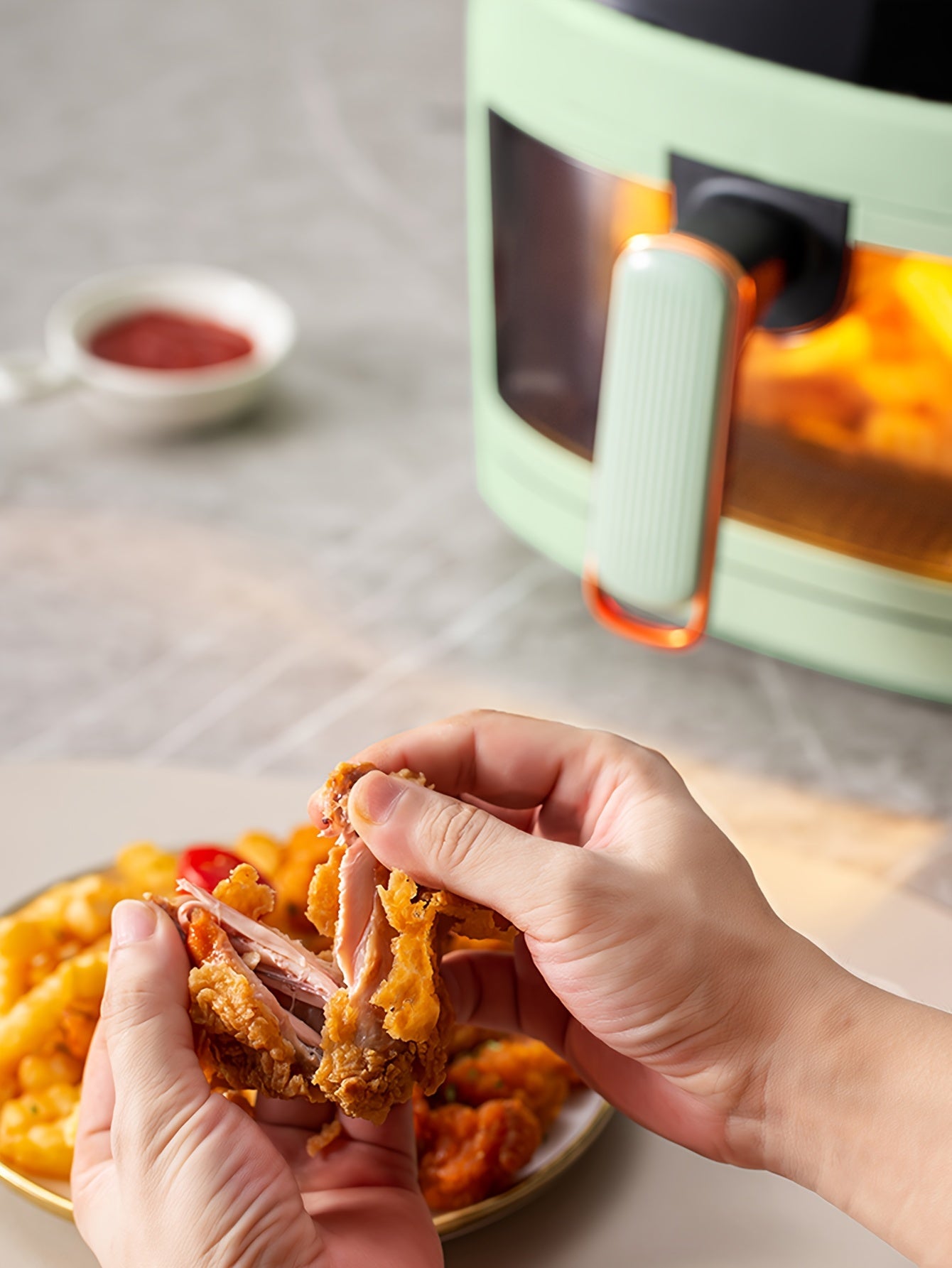 Fritoză cu Aer Cald (Air Fryer) de 6 Litri: Multifuncțională, Inteligentă și Digitală