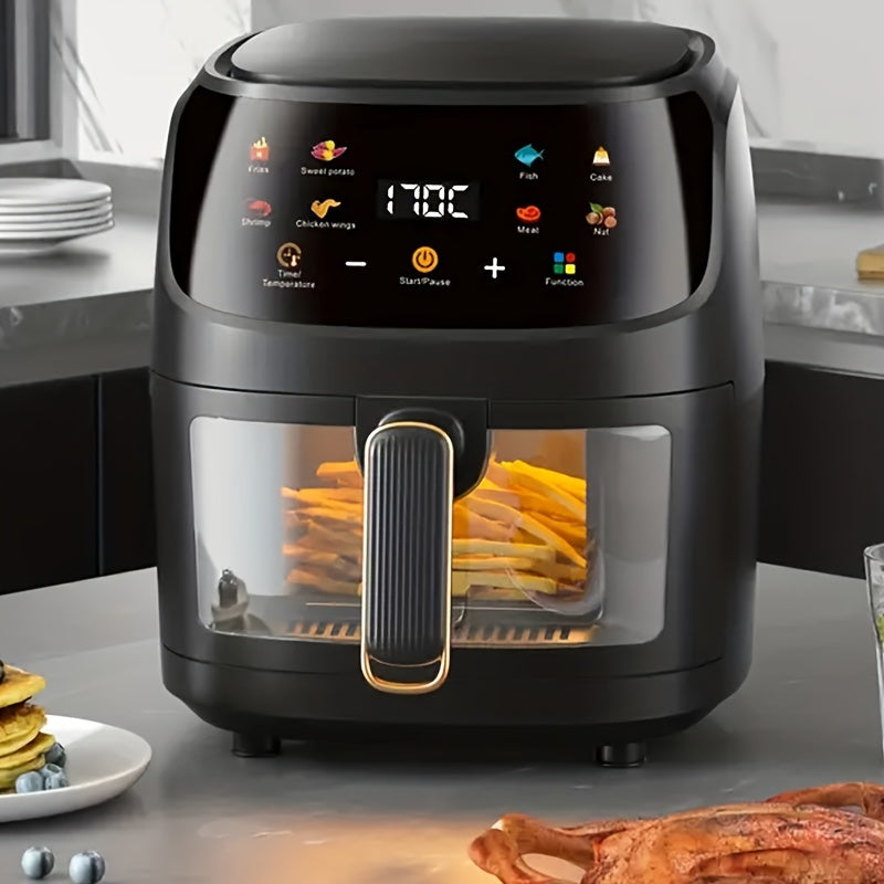 Fritoză cu Aer Cald (Air Fryer) de 6 Litri: Multifuncțională, Inteligentă și Digitală