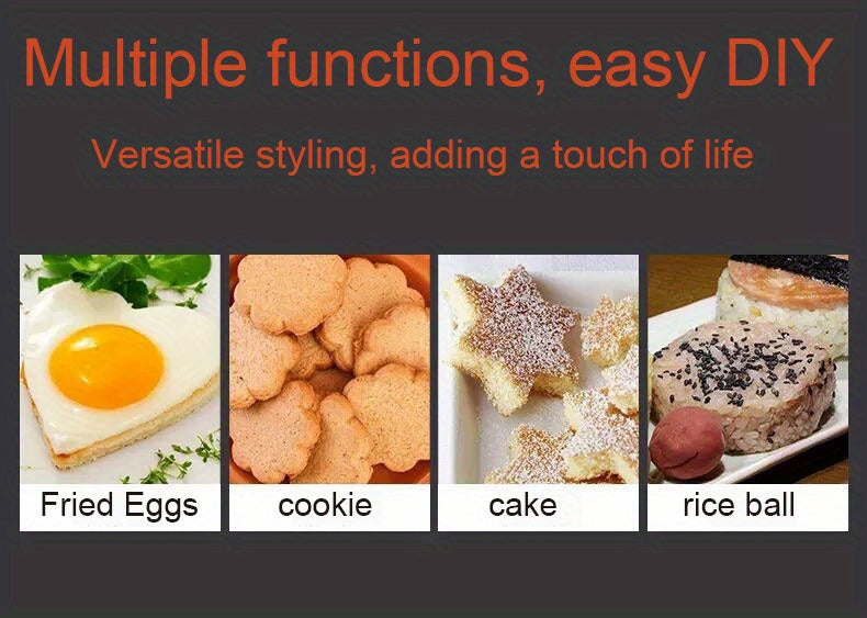 5/7/10pcs set of thickened stainless steel egg fryer model, love shaped egg frying mold, creative egg ring, fried egg, poached egg grinding tool