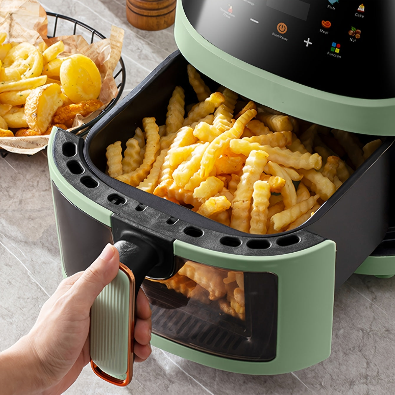 Fritoză cu Aer Cald (Air Fryer) de 6 Litri: Multifuncțională, Inteligentă și Digitală