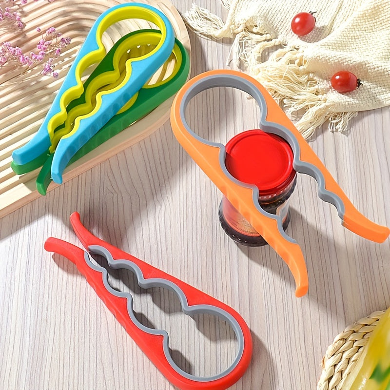 Deschizător Borcane & Conserve 4 în 1 - Ergonomic, Ușor de Utilizat pentru Vârstnici și Mâini Slăbite