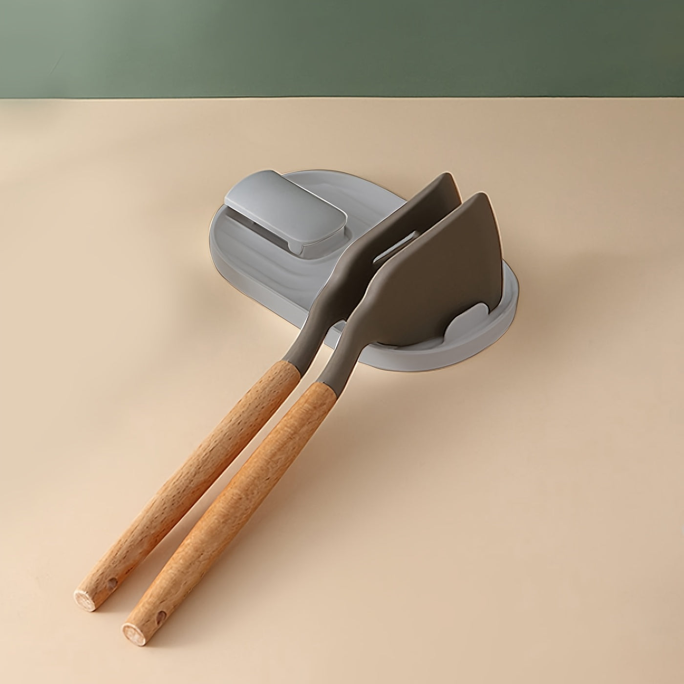 Suport Pliabil 3-în-1: Capac Oală, Spatulă și Lingură Supă - Organizator Anti-Picurare pentru Bucătărie