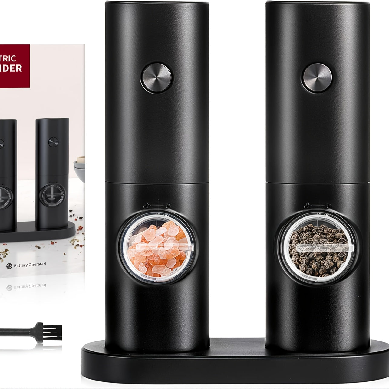 Râșniță Electrică Inteligentă pentru Sare și Piper (1 sau 2 buc.) | Automată, cu Senzor, Design Modern