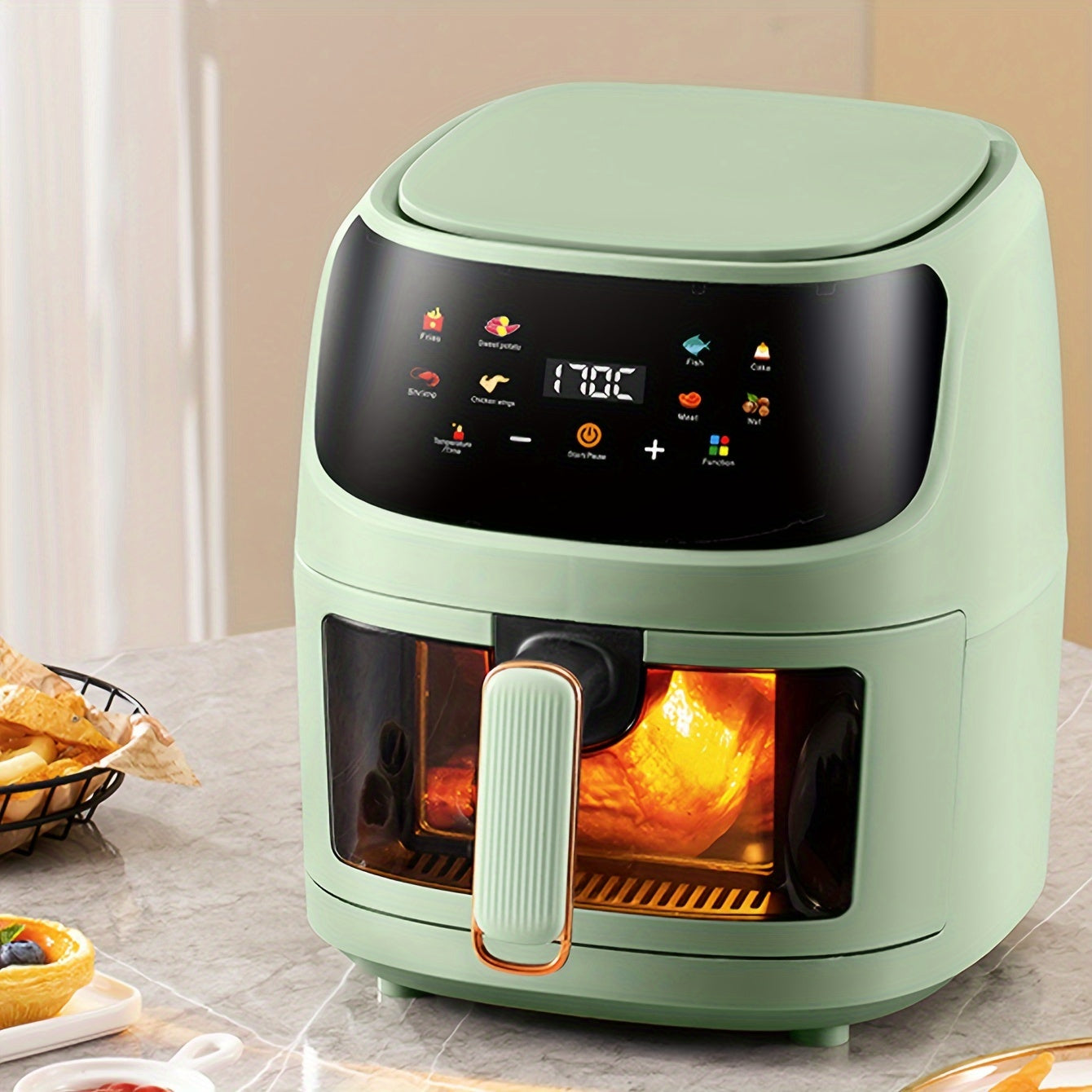 Fritoză cu Aer Cald (Air Fryer) de 6 Litri: Multifuncțională, Inteligentă și Digitală