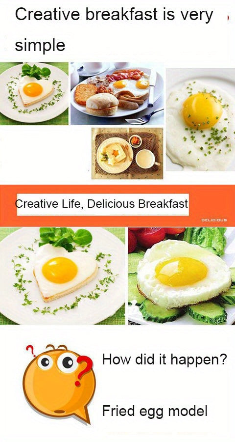 5/7/10pcs set of thickened stainless steel egg fryer model, love shaped egg frying mold, creative egg ring, fried egg, poached egg grinding tool